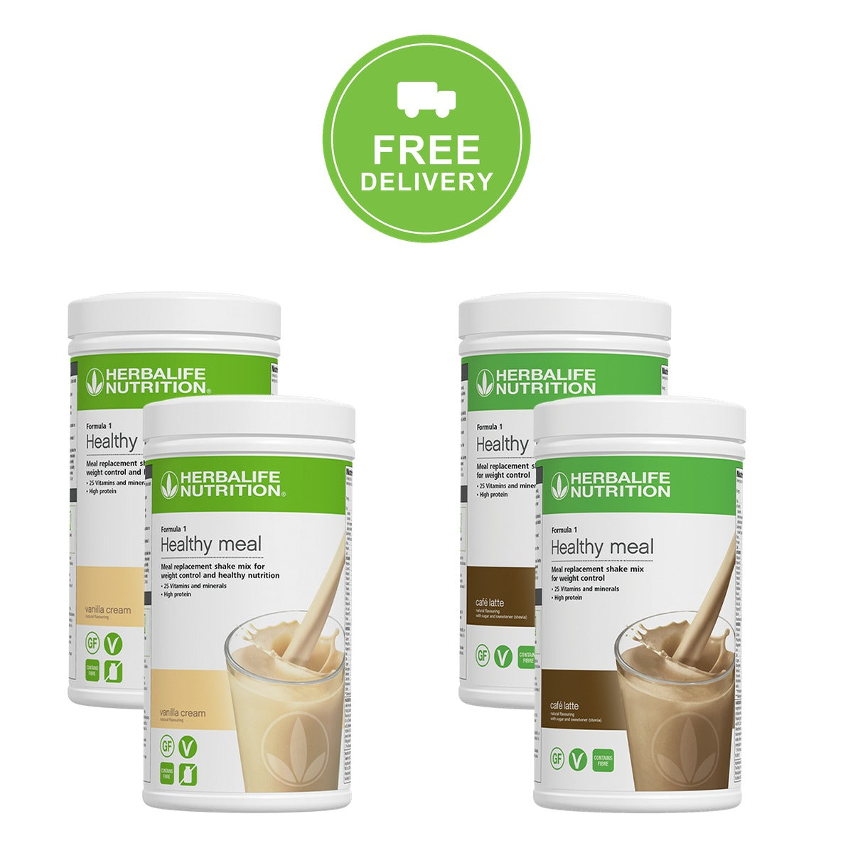 Herbalife Formula 1 Shake Mix 4x550g (4-Tub Bundle) | UK – HLF 