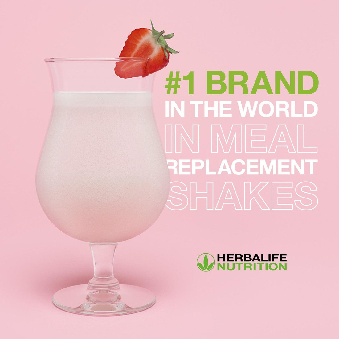 Herbalife Formula 1 nutritional shake canister beside a freshly prepared shake