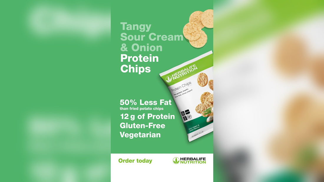 Herbalife Protein Chips box of 10 packs in Barbecue and Sour Cream and Onion flavours