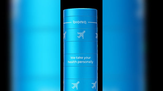 Bioniq GO blue canister — We take your health personally
